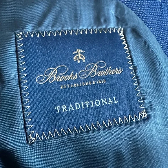 Brooks Brothers Traditional Fit Wool Hopsack Patch Pocket Sport - Picture 4 of 6